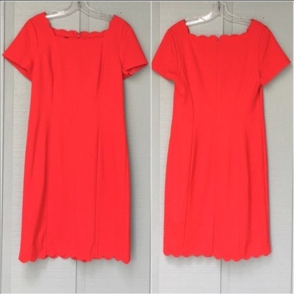 Talbots Dresses & Skirts - • Talbots Red Scallop Stretchy Christmas Dress B0